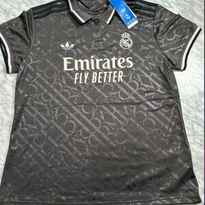 Adidas Real Madrid 24/25 Jersey Charcoal IT3439 La liga spain Women Large NEW